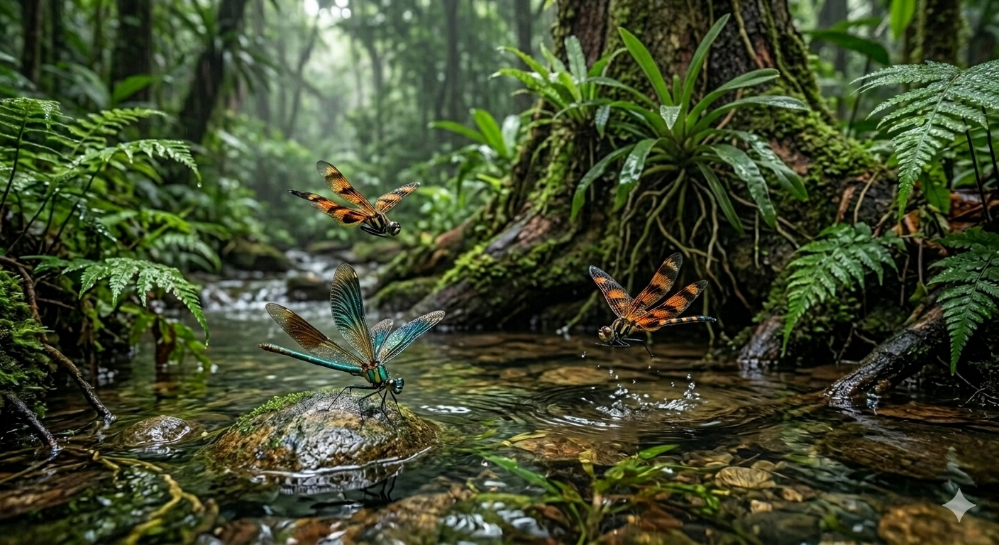 Rainforest river and freshwater ecosystem